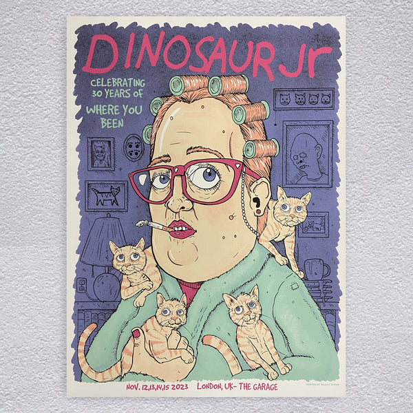 Dinosaur Jr. Where You Been 30th Anniversary London 2023 Poster