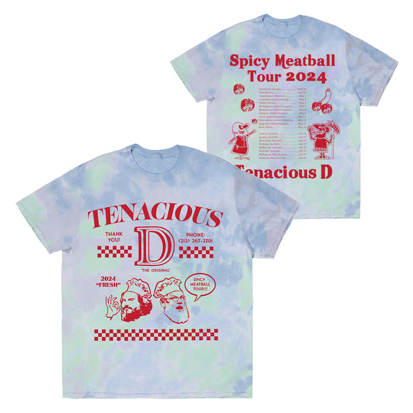 Tenacious D Spicy Meatball Tour 2024 Tie Dye T-Shirt – Bingo Merch