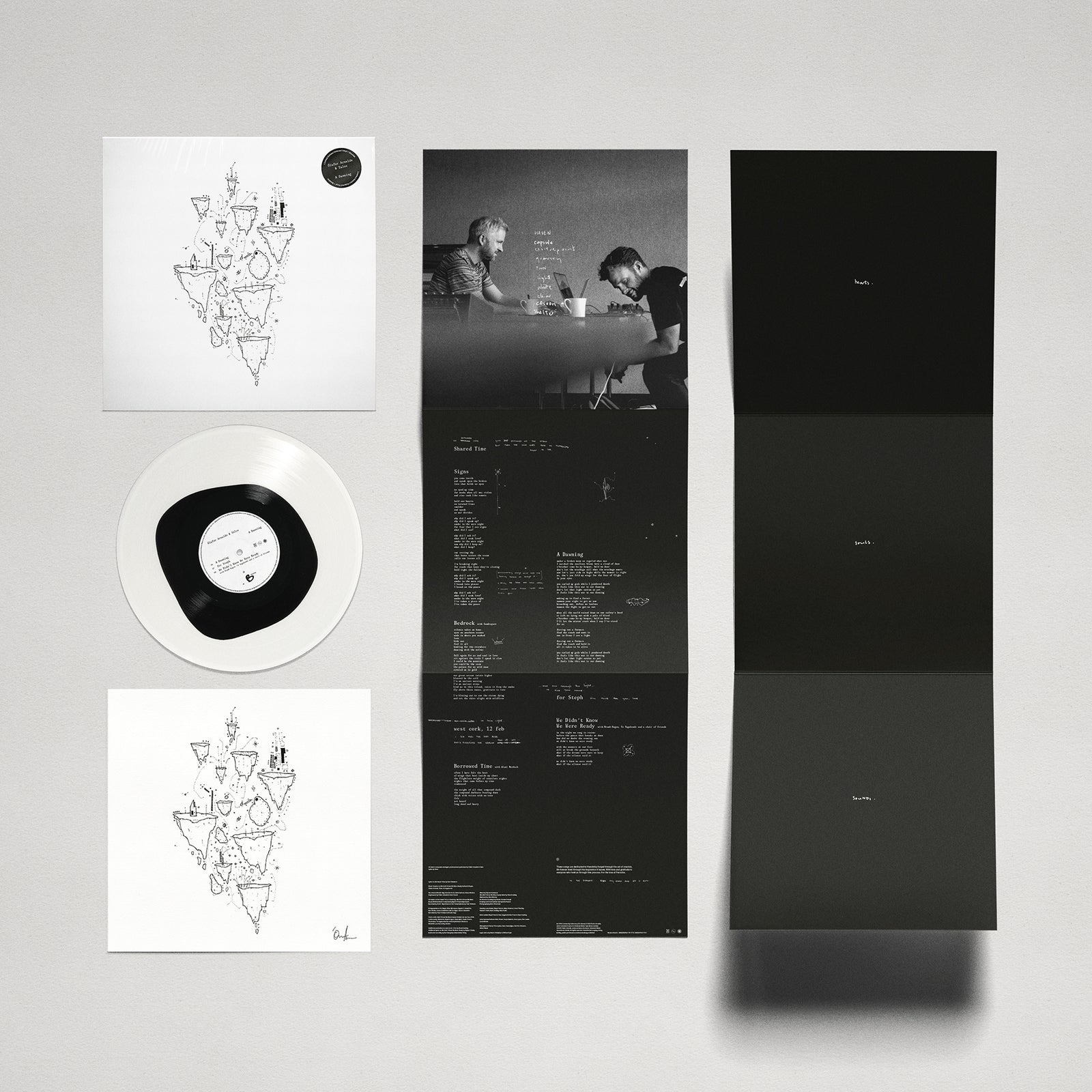 Ólafur Arnalds A Dawning Coloured LP w. Signed Art Print (white