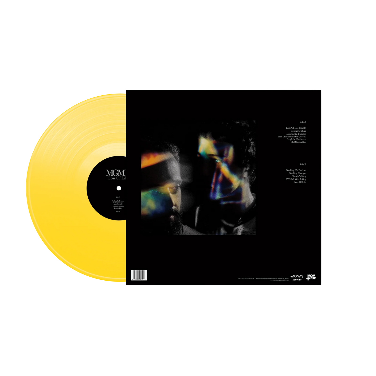 MGMT Loss Of Life Canary Yellow LP – Bingo Merch