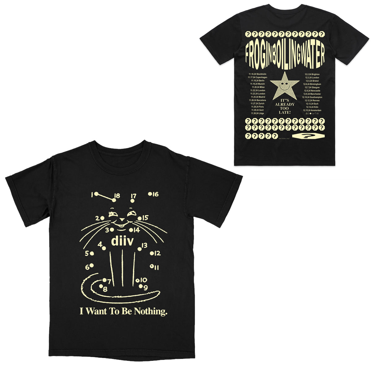 DIIV I Want To Be Nothing Tour T-Shirt – Bingo Merch