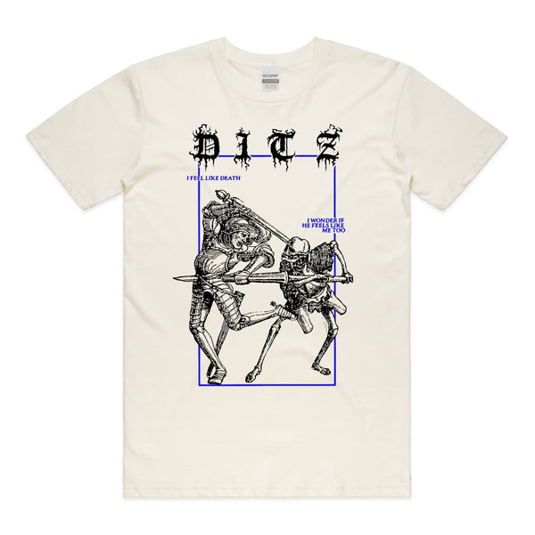 DITZ I Feel Like Death Natural T-Shirt – Bingo Merch