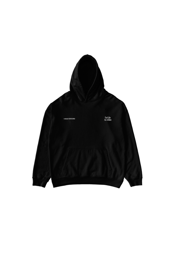 Eat like an Athlete Hoodie (Stereo Noir edition) oversized cut