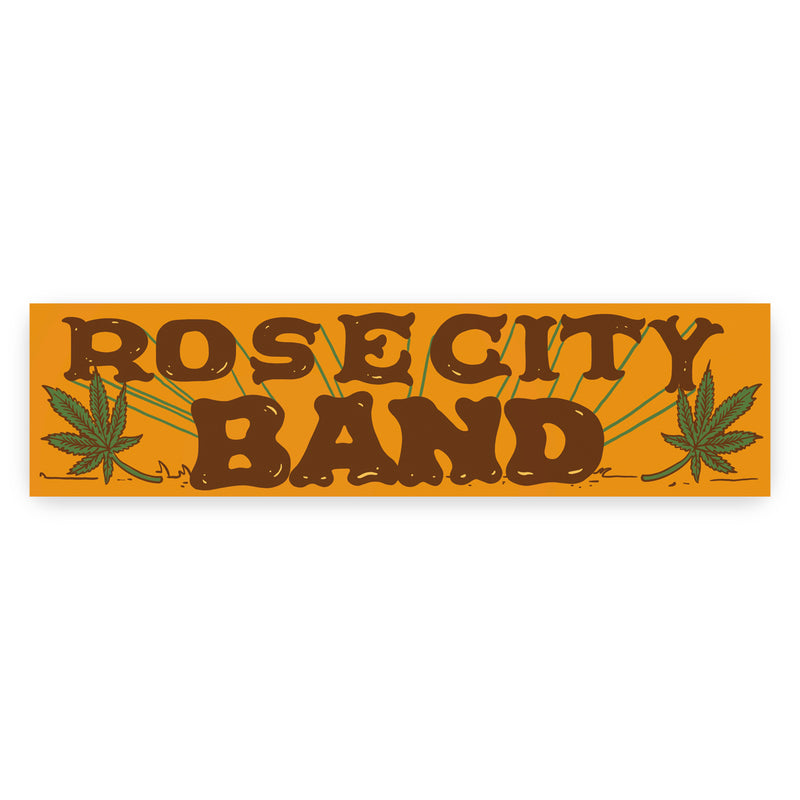 Rose City Band Bumper Sticker Orange