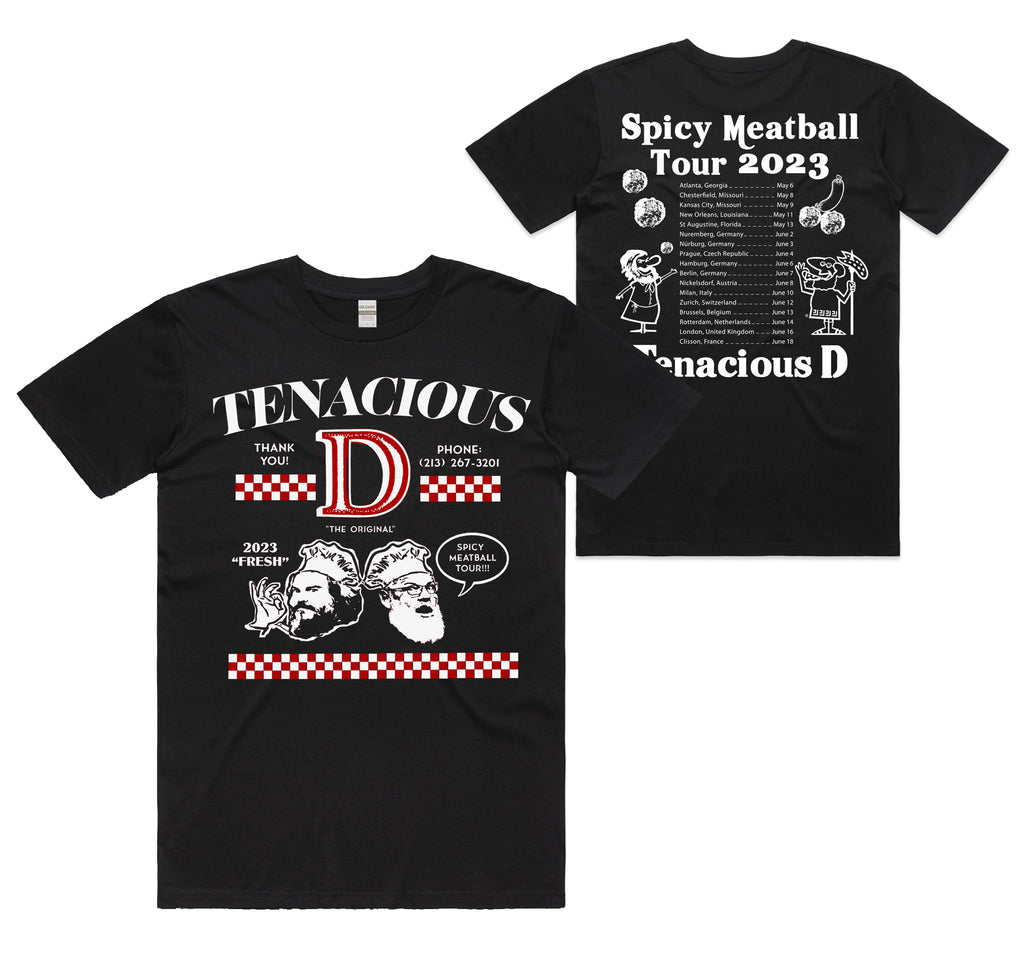 Tenacious D Spicy Meatball Tour 2023 T-Shirt Large – Bingo Merch