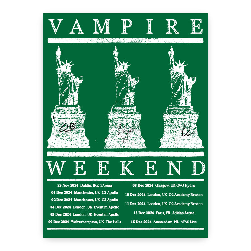 Vampire Weekend EU/UK Wnter 2024 Tour Poster - Signed