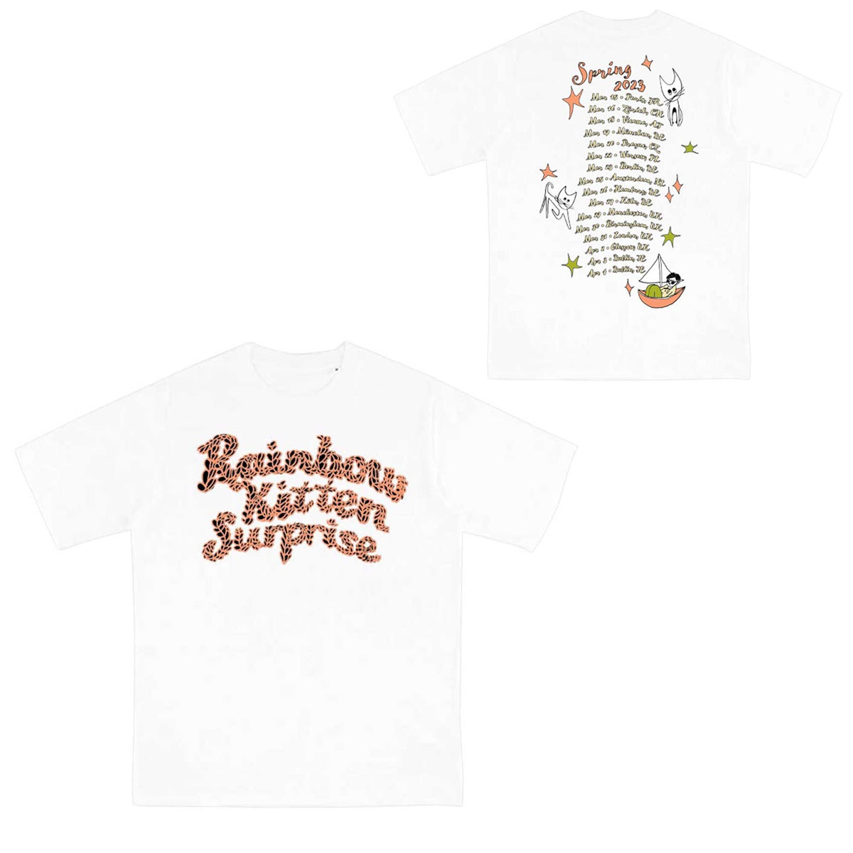 Rainbow Kitten Surprise Tour TShirt Bingo Merch