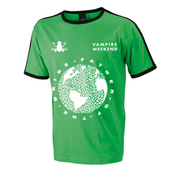 Vampire Weekend Green Football Jersey T-Shirt- Bingo Merch Official Merchandise Shop Official