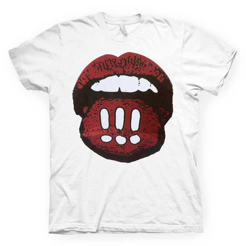 !!! Mouth White T-shirt- Bingo Merch Official Merchandise Shop Official