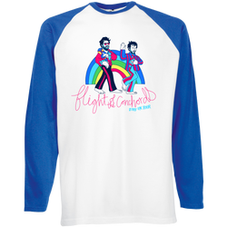 Flight of the Conchords Rainbow Baseball T Longsleeve- Bingo Merch Official Merchandise Shop Official