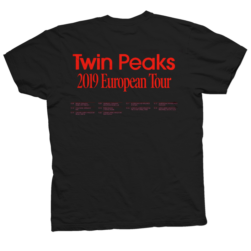 Twin Peaks Euro Tour 2019 T shirt Bingo Merch