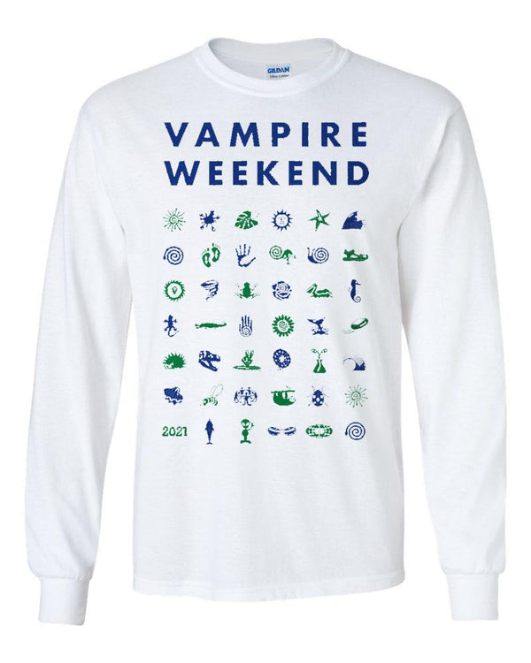 Vampire Weekend Long Sleeve Tour Symbol T-shirt Longsleeve- Bingo Merch Official Merchandise Shop Official